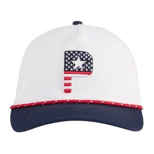 NEW Puma Golf Stars Pars & Stripes Patriotic Snapback Hat Cap Red White Blue $40